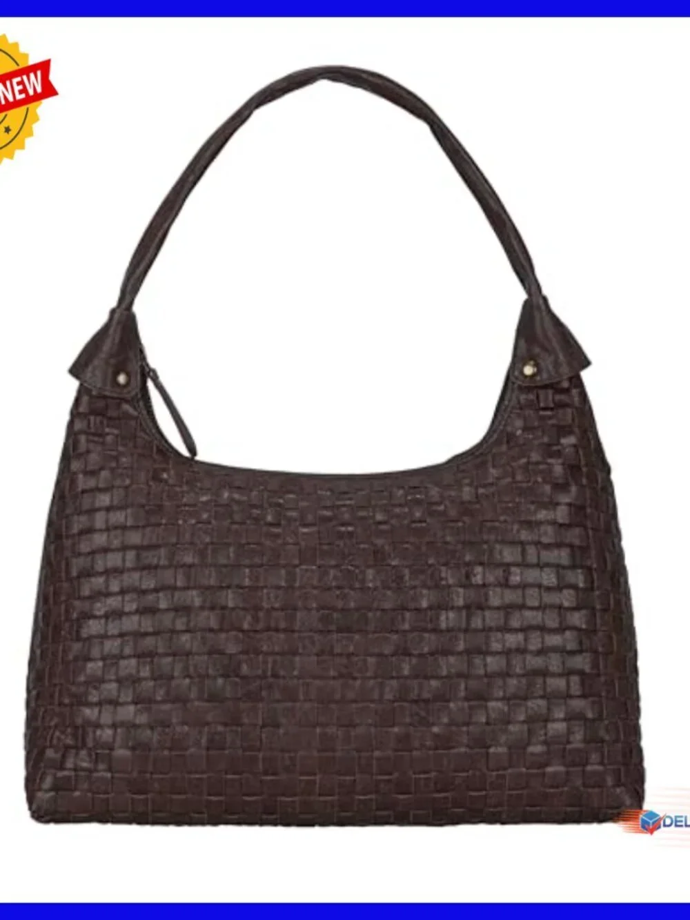 Braided Leather Tote Bag Hobo Shoulder Bag Medium Size